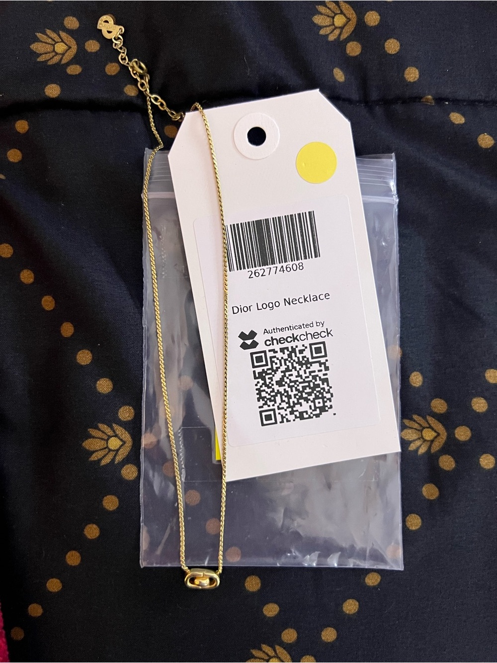 Dior Gold Logo Chain Necklace